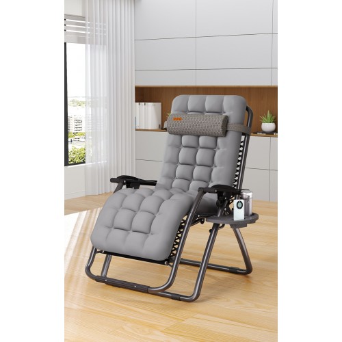 Розкладне крісло шезлонг садовий WCG Zero Gravity + матрац 1650х660х770 мм, код: R-01-IF