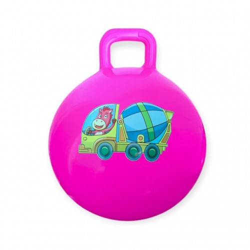 М"яч дитячий стрибун з ручкою SNS 4-D55 550мм, рожевий, код: 18212-SNS