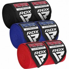 Бинти для боксу RDX RB Hand Wraps Combine 4.5 м, 3 пари, червоний, чорний, блакитний, код: HWC-RBU+