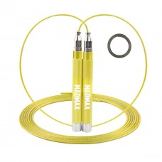 Скакалка швидкісна на підшипниках алюмінієва MadMax Speed Jump Rope Yellow, код: MFA-286-YEL-U