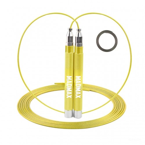 Скакалка швидкісна на підшипниках алюмінієва MadMax Speed Jump Rope Yellow, код: MFA-286-YEL-U