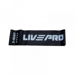 Еспандер стрічка LivePro Fitness Band X-Heavy 2000х150х0,7 мм (11,3кг), чорний, код: 6951376153699