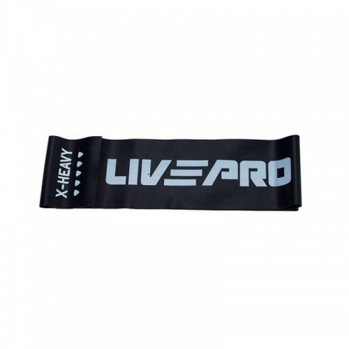 Еспандер стрічка LivePro Fitness Band X-Heavy 2000х150х0,7 мм (11,3кг), чорний, код: 6951376153699