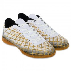 Взуття для футзалу підліткове Zushunda розмір 39, білий-золотий, код: OB-333B-2_39W