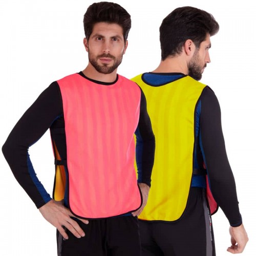 Манишка для футболу двостороння PlayGame лимонний-рожевий, код: CO-0792_YP Манишка для футболу двостороння PlayGame лимонний-рожевий, код: CO-0792_YP