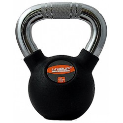 Гиря LiveUp Rubber Kettel Dumbell 6 кг,чорний, код: 6951376139617