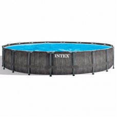 Круглий каркасний басейн Intex GreyWood Prism Frame Pool, 5490x1220 мм, код: 26744-IB