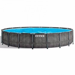 Круглий каркасний басейн Intex GreyWood Prism Frame Pool, 5490x1220 мм, код: 26744-IB