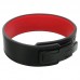 Пояс для пауерліфтингу з карабіном шкіряний Mdbuddy Weightlifting Belt M, чорний-червоний, код: TA-3231_MBKR