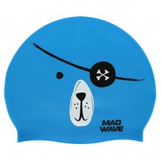 Шапочка для плавання силіконова юніорська MadWave Junior Pirate, блакитний, код: M057312_N