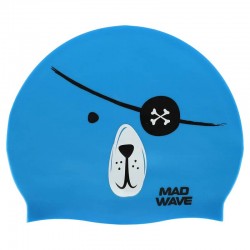 Шапочка для плавання силіконова юніорська MadWave Junior Pirate, блакитний, код: M057312_N
