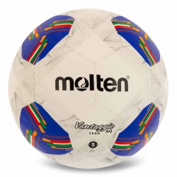 М"яч футбольний Molten №5 TPU, білий-синій, код: F5N1000-AA-S52