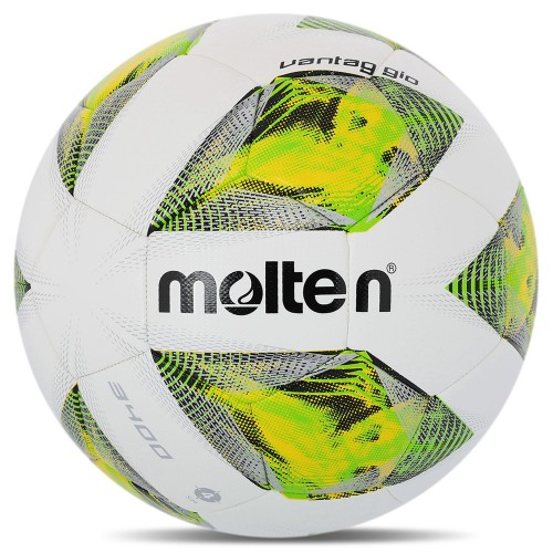 М"яч футбольний Molten №4 PU, білий-жовтий, код: F4A3400-S52