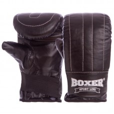 Снарядні рукавички шкіряні Boxer L чорний, код: 2014_LBK-S52