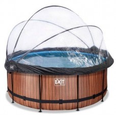 Басейн EXIT каркасний круглий з куполом 360х122 см + тепловий насос + пісочний фільтр "дерево", код: 30.67.12.10 Басейн EXIT каркасний круглий з куполом 360х122 см + тепловий насос + пісочний фільтр "дерево", код: 30.67.12.10