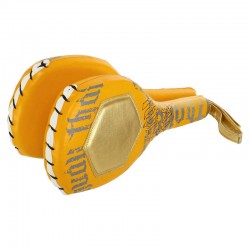 Ракетка для тхеквондо одинарна Zelart жовтий-золотий, код: BO-4998_Y