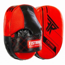 Лапа боксерська вигнута тренувальна шкіра Fistrage 230x170x60 мм, 2штуки, червоний, код: VL-4308_R Лапа боксерська вигнута тренувальна шкіра Fistrage 230x170x60 мм, 2штуки, червоний, код: VL-4308_R
