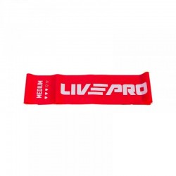 Еспандер стрічка LivePro Fitness Band Medium 2000х150х0,5 мм (6,8кг), червоний, код: 6951376153675