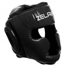 Шолом боксерський з повним захистом Zelart L, чорний, код: BO-6001_LBK