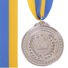 Медаль спортивна зі стрічкою SP-Sport Celebrity срібло, код: C-3168_S-S52