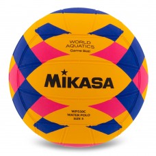 М"яч для водного поло Mikasa №5, жовтий-синій-рожевий, код: WP550C-S52