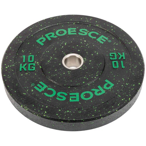 Бамперні диски із структурної гуми Record Bumper Plates 51мм, 10кг, чорний-зелений, код: TA-4782-10