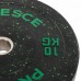Бамперні диски із структурної гуми Record Bumper Plates 51мм, 10кг, чорний-зелений, код: TA-4782-10