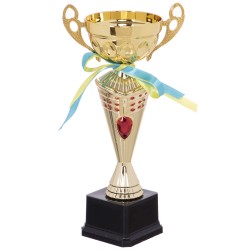Кубок спортивний з ручками PlayGame Flame 310мм, золотий, код: Y153B-S52
