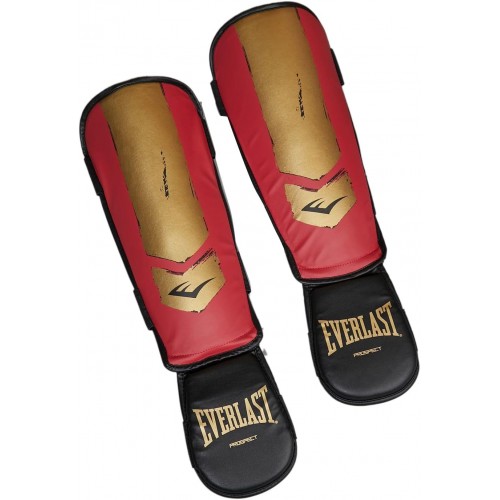Захист ніг дитячий Everlast Proespect Youth Shin Guards S/M, червоний-золотий, код: 009283619534