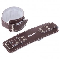Манжет (ремінь) для силової тяги на гомілку та зап"ястя Zelart коричневий, код: SB-165195-S52