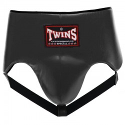 Захист паху чоловічий з високим поясом Twins L, чорний, код: TW-0139_LBK