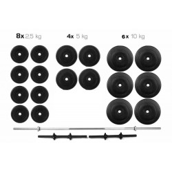 Набірна штанга c гантелями WCG Premium 110 кг, код: 320.000.018-IF