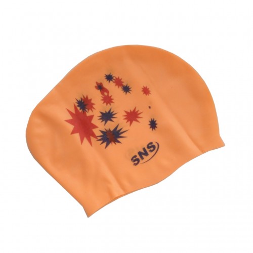Шапочка для плавання SNS для довгого волосся KW-2ОРН orange galaxy, помаранчевий, код: 11330-SNS