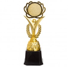 Нагорода спортивна з місцем під жетон PlayGame 235 мм золота, код: 16729_G
