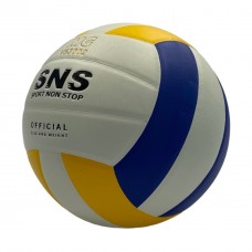 М"яч волейбольний клеєний SNS VS3002 №5, білий-синій-жовтий, код: 10200-SNS