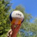 М"яч волейбольний клеєний SNS VS3002 №5, білий-синій-жовтий, код: 10200-SNS