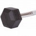 Штанга фіксована Zelart Rubber Hexagon Barbell вигнута гумова довжина-95см 10кг, код: TA-6231-10