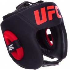 Шолом боксерський з повним захистом шкіряний UFC PRO L-XL чорний, код: UHK-75061-S52
