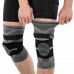 Наколінник бандаж еластичний з фіксуючим ременем Ezous Knee Brace L, сірий-чорний, код: A-07_L