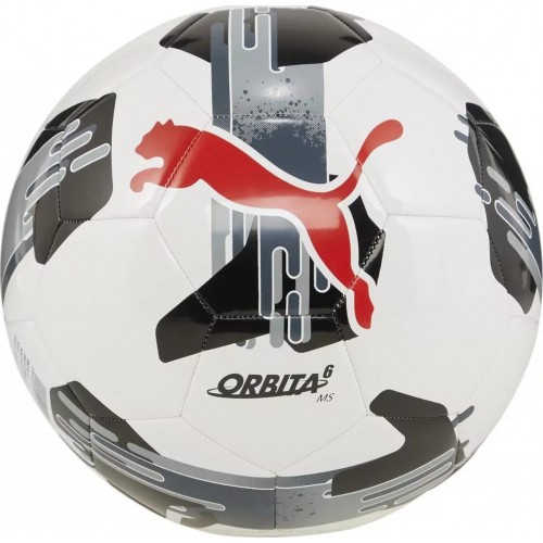М"яч футбольний Puma Orbita 6 MS №5, білий-чорний-червоний, код: 4067981498208