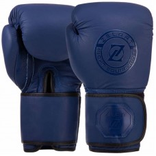 Рукавички шкіряні боксерські Zelart 12 унцій, синій, код: VL-3074_12BL