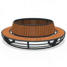 Лавка кільцева InterAtletika 3010х3010х859 мм, код: LP034-SM