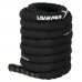Канат для кросфіту в захисному рукаві LiveUp Battle Rope 9м, чорний, код: LP8172-9