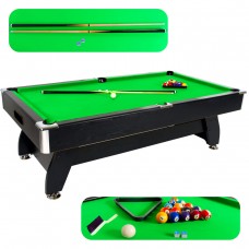 Більярдний стіл Thunder 7FT 2140х1220х810 мм, зелений-чорний, код: BOLD-BLACK-7FT-IN