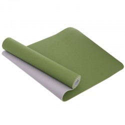 Килимок для фітнесу та йоги FitGo 6 мм зелений-сірий, код: FI-3046_GGR