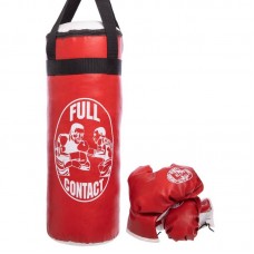 Боксерський набір дитячий FitBox Full Contact червоний, код: BO-4675-L_R