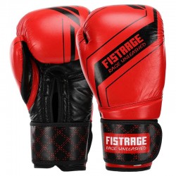 Боксерські рукавиці шкіряні Fistrage 10oz, червоний, код: VL-4275_10R