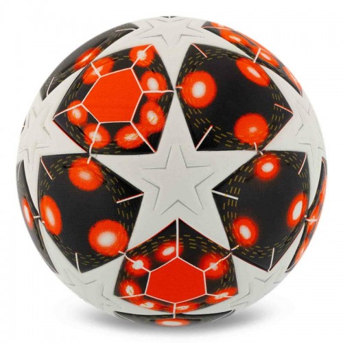 М"яч футбольний Stars PU №5, білий-червоний, код: FB-7590_R