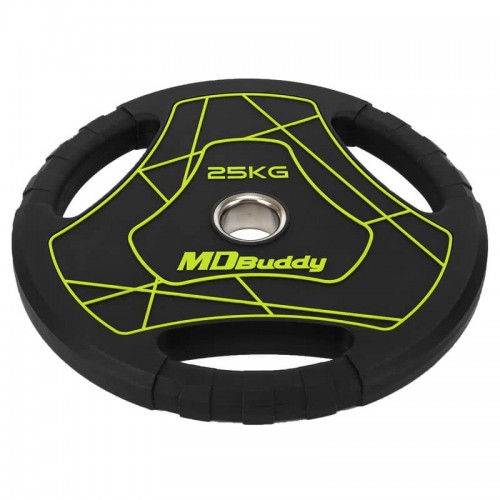 Диски поліуретанові MD Buddy 25кг, чорний, код: TA-9647-25-S52 Диски поліуретанові MD Buddy 25кг, чорний, код: TA-9647-25-S52