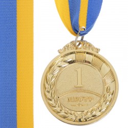 Медаль спортивна зі стрічкою SP-Sport HIT золото, код: C-3170_G-S52